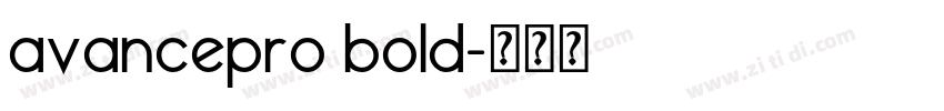 avancepro bold字体转换